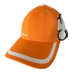 Black Clover Live Lucky Hat Baseball Cap Orange S/M Memory Fit Large Decal Golf